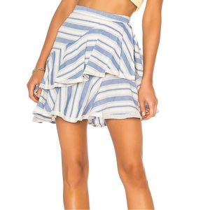Tularosa Mara Skirt in Denim Blue Stripe